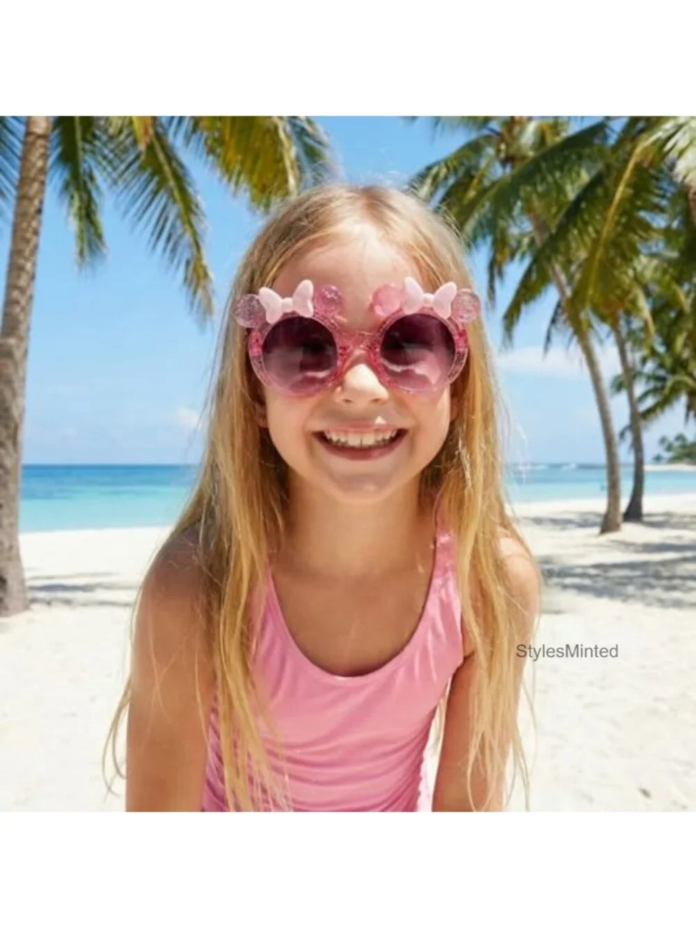 3-Pack Kids Sunglasses Set Heart Flower Bow UV400 Protection